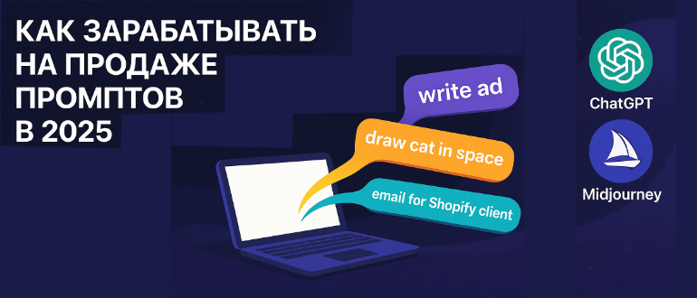 Заработок на продаже промптов для ChatGPT и Midjourney: как начать в 2025 году